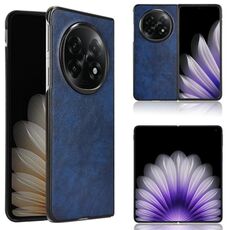 Per OPPO Find N5 Custodia per telefono con texture Litchi e retro in plastica (blu)