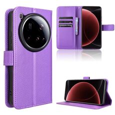 Per Xiaomi 15 Ultra Diamond Texture Custodia in pelle per telefono (viola)