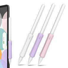 LC03-X 3 pezzi / set Custodia protettiva in silicone per stilo per Apple Pencil 2 / Pro / USB-C (bianco + viola + rosa)