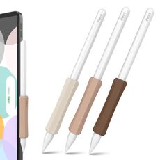 LC03-X 3 pezzi / set Custodia protettiva in silicone per stilo per Apple Pencil 2 / Pro / USB-C (beige + marrone chiaro + marrone scuro)