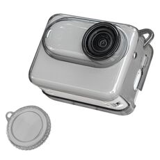 Custodia protettiva in TPU morbido per Insta360 GO 3 / 3S con copriobiettivo (grigio inchiostro)