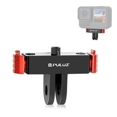 Per GoPro HERO13 Nero PULUZ Supporto magnetico a sgancio rapido (Nero Rosso)