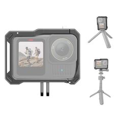 Per GoPro HERO13 Nero /12 Nero /11 Nero /10 Nero /9 Nero PULUZ Gabbia per fotocamera in metallo (Nero)