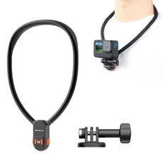 PULUZ Lazy Neck Bracket Supporto magnetico a sgancio rapido POV View (nero)
