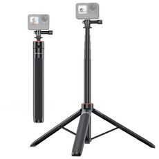 PULUZ 1.4m Action Camera Selfie Stick Treppiede Vlog Supporto per streaming live (nero)