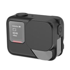 Per Insta360 Ace Pro 2 PULUZ Custodia protettiva in silicone con copriobiettivo e cinturino (nero)