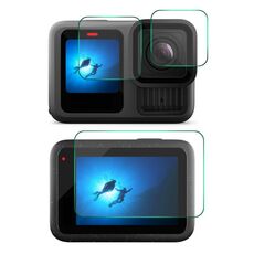 Per GoPro HERO13 Nero ENKAY 0.2mm 9H Pellicola protettiva in vetro temperato per schermo anteriore e posteriore della fotocamera