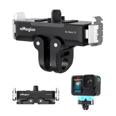 Per GoPro HERO13 Black aMagisn Base magnetica a sgancio rapido in metallo Adattatore a doppia interfaccia