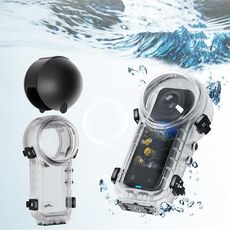 Per Insta360 X4 aMagisn 50m di profondità Custodia protettiva impermeabile Copertura subacquea invisibile a sgancio rapido