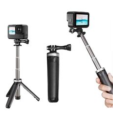 TELESIN Mini treppiede da tavolo universale per selfie per fotocamera sportiva, altezza regolabile da 13,4 a 25,5 cm