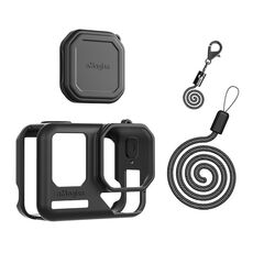 Per Insta360 Ace Pro 2 aMagisn Corpo + Obiettivo Copertura in Silicone con Lanyard (Nero)