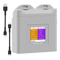 Per DJI Neo Drone YX Caricabatterie con schermo a colori Carica 2 batterie (grigio)