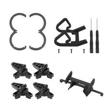 Per DJI Neo CQT Copertura protettiva antiurto + paraurti + supporto pieghevole + ala di coda 4 in 1 set (nero)