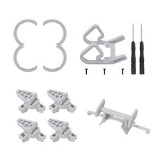 Per DJI Neo CQT Copertura protettiva antiurto + paraurti + supporto pieghevole + ala di coda 4 in 1 set (grigio)