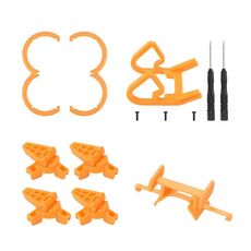 Per DJI Neo CQT Copertura protettiva antiurto + paraurti + supporto pieghevole + ala di coda 4 in 1 set (arancione)