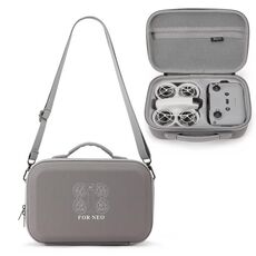 Per DJI Neo BKANO NE-010 PU Custodia rigida Borsa a tracolla (grigio)