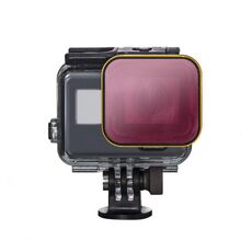 Per GoPro 5/6 PGYTECH Custodia impermeabile per filtro per immersioni profonde e snorkeling (rosso)