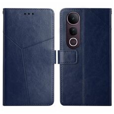 Per vivo V50 Lite 5G HT01 Custodia per telefono in pelle con motivo a forma di Y (blu)
