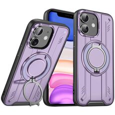 Per iPhone 11 Supporto ad anello rotante Custodia magnetica MagSafe per telefono (viola)