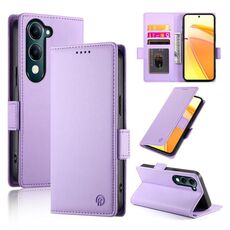 Per vivo Y29 4G Custodia per telefono in pelle smerigliata magnetica con fibbia laterale (viola)