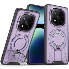 Per Redmi Note 14 Pro+ 5G Supporto ad anello rotante Custodia magnetica MagSafe per telefono (viola)