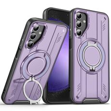 Per Samsung Galaxy S23 FE 5G Supporto ad anello rotante Custodia magnetica MagSafe per telefono (viola)