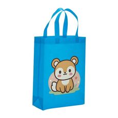 Borsa in tessuto non tessuto stampato con scoiattolo, stampa su richiesta, dimensioni: 35x25x10 cm (azzurro cielo)