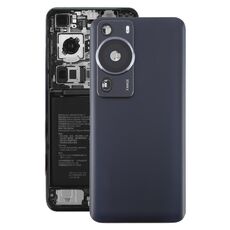 Per Huawei P60 Pro Cover posteriore batteria con copriobiettivo fotocamera (nero)