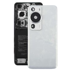 Per Huawei P60 Pro Cover posteriore batteria con copriobiettivo fotocamera (bianco)