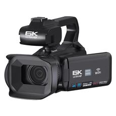 Videocamera Ultra HD con zoom digitale 64MP 6K 18X e touch screen da 4 pollici, videocamera 64G