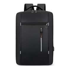 Vanaheimr Uomo Borsa a Tracolla USB Ricaricabile Zaino per Computer Aziendale Zaino Multifunzionale per Studenti Grande Capacità Zaino Scolastico (Nero)