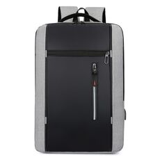 Vanaheimr Uomo Borsa a Tracolla USB Ricaricabile Zaino per Computer Aziendale Multifunzionale Studente Grande Capacità Zaino Scolastico (Grigio)