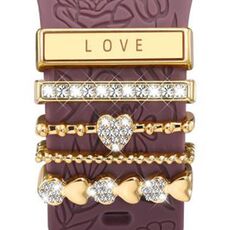Smart Watch Universal Band Anello decorativo Accessori in metallo (LOVE Gold)