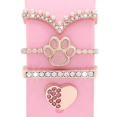 4 pezzi / set Smart Watch Universal Band Anello decorativo Accessori in metallo, Stile: 1