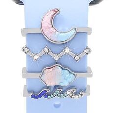 4 pezzi / set Smart Watch Universal Band Anello decorativo Accessori in metallo, Stile: 4