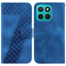 Per Honor X8c 4G Custodia per telefono in pelle goffrata a sette forme (blu)
