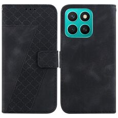 Per Honor X8c 4G Custodia per telefono in pelle goffrata a sette forme (nera)