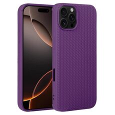 Per iPhone 16 Pro Max Custodia in silicone con trama intrecciata (viola)