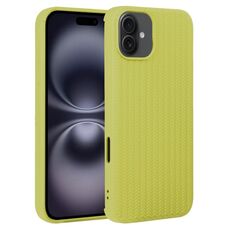 Per iPhone 16 Plus Custodia per telefono in silicone con trama intrecciata (verde)
