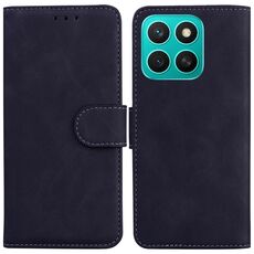 Custodia in pelle flip per telefono Honor X8c 4G Skin Feel Pure Color (nero)