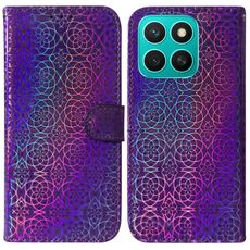 Per Honor X8c 4G Custodia per telefono in pelle con fibbia magnetica colorata (viola)