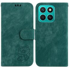 Per Honor X8c 4G Custodia per telefono in pelle goffrata Little Tiger (verde)