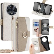 Per Tecno Spark 30 4G Crossbody Litchi Texture Custodia in pelle per telefono (bianco)