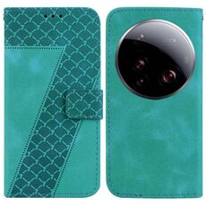 Per Xiaomi 15 Ultra Custodia per telefono in pelle goffrata a forma di sette (verde)