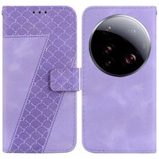 Per Xiaomi 15 Ultra Custodia per telefono in pelle goffrata a forma di sette (viola)