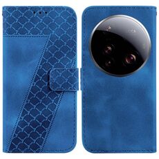 Per Xiaomi 15 Ultra Custodia per telefono in pelle goffrata a forma di sette (blu)