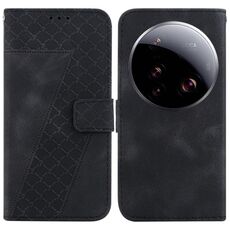 Per Xiaomi 15 Ultra Custodia per telefono in pelle goffrata a forma di sette (nero)