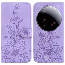 Per Xiaomi 15 Ultra Lily Custodia in pelle goffrata (viola)