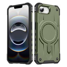 Per iPhone 16e Straship MagSafe TPU Hybrid PC Phone Case (verde militare)