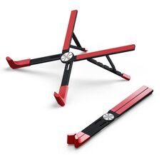 LS-001 Supporto portatile pieghevole per laptop con dissipazione del calore elevata (nero rosso)